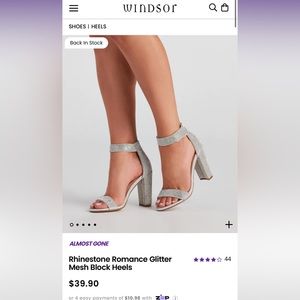 Windsor- size 7- silver rhinestone